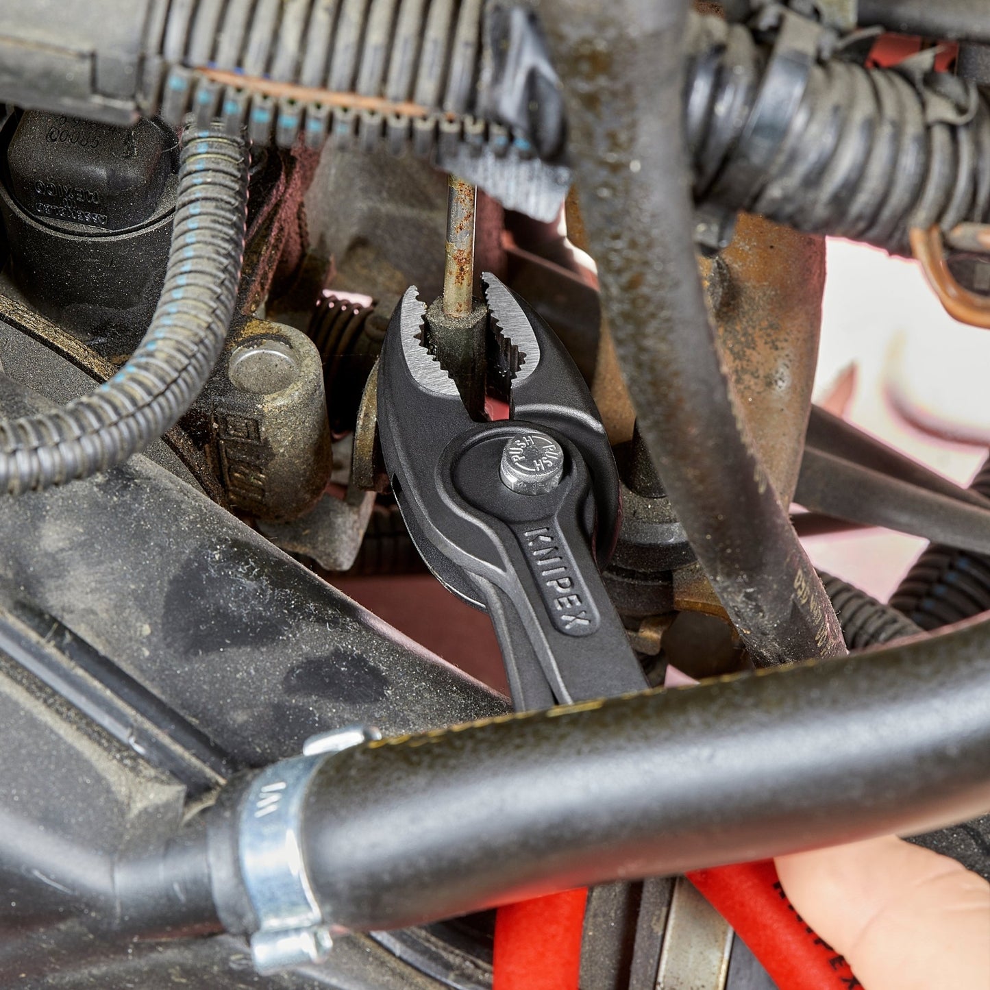 Knipex 82 01 200 - Alicate agarre frontal ajustable Knipex TwinGrip 200 mm. con mangos PVC - Ferrotecnia