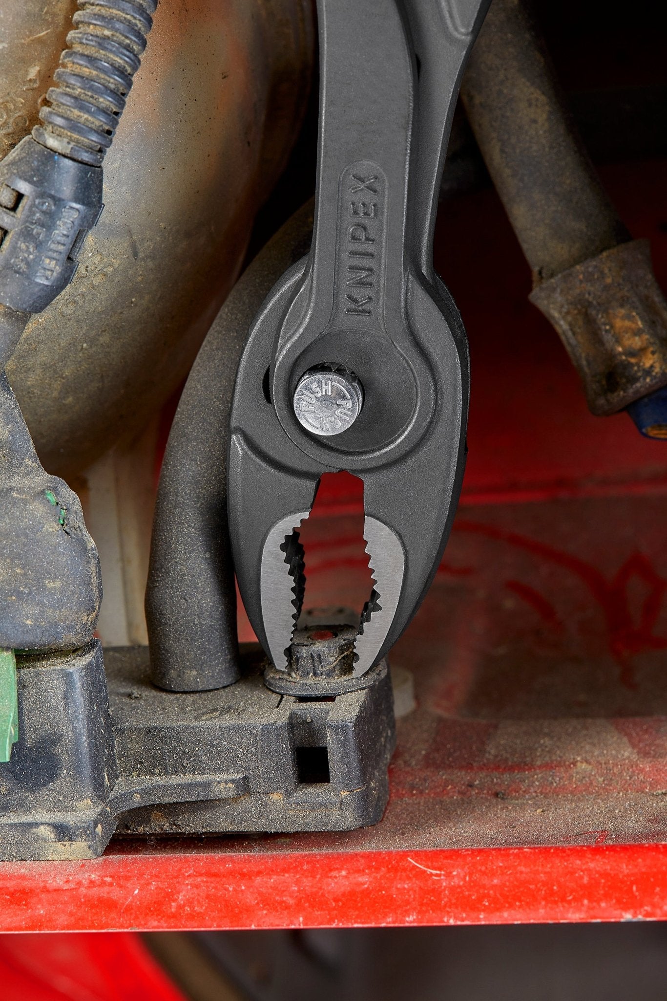 Knipex 82 01 200 - Alicate agarre frontal ajustable Knipex TwinGrip 200 mm. con mangos PVC - Ferrotecnia