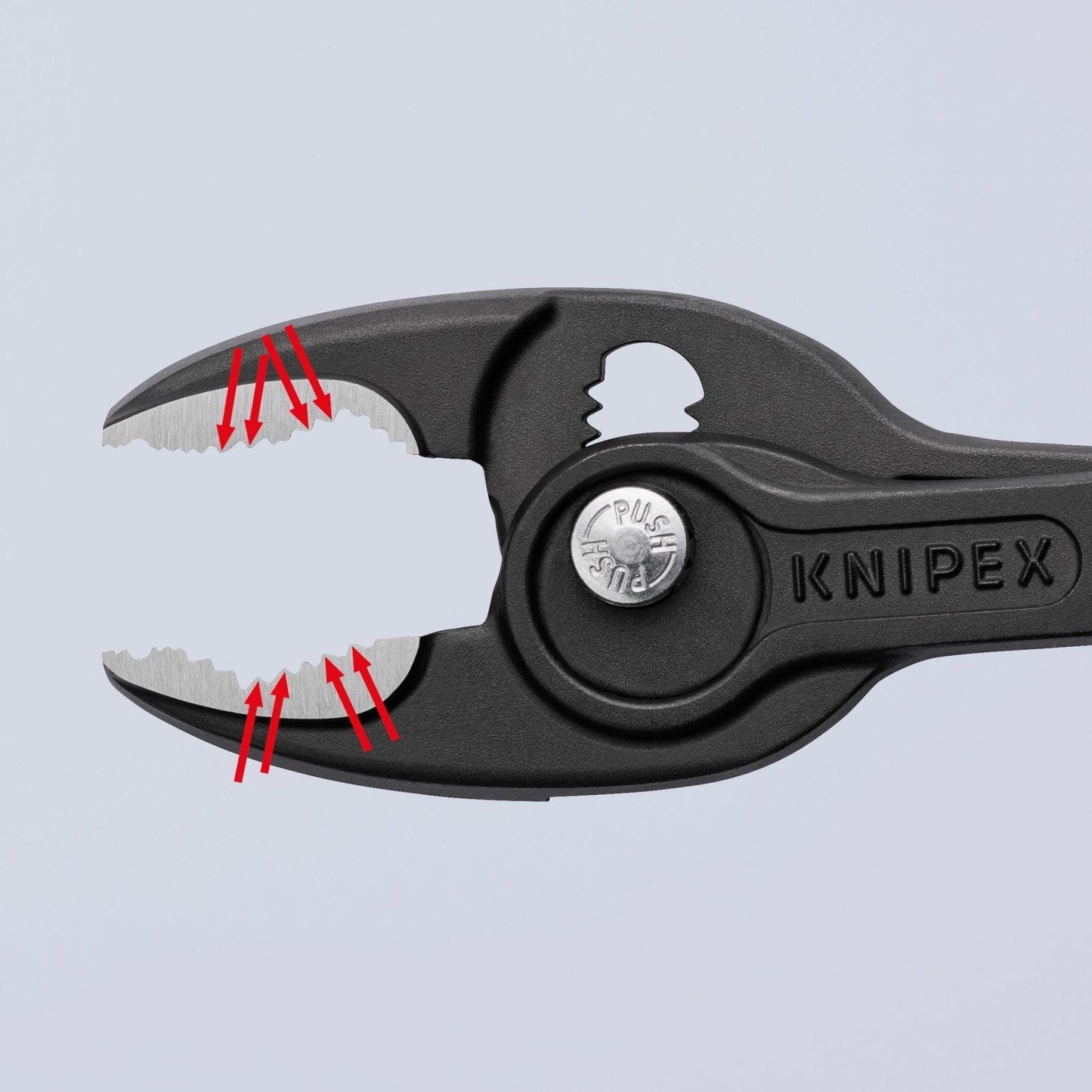 Knipex 82 01 200 - Alicate agarre frontal ajustable Knipex TwinGrip 200 mm. con mangos PVC - Ferrotecnia