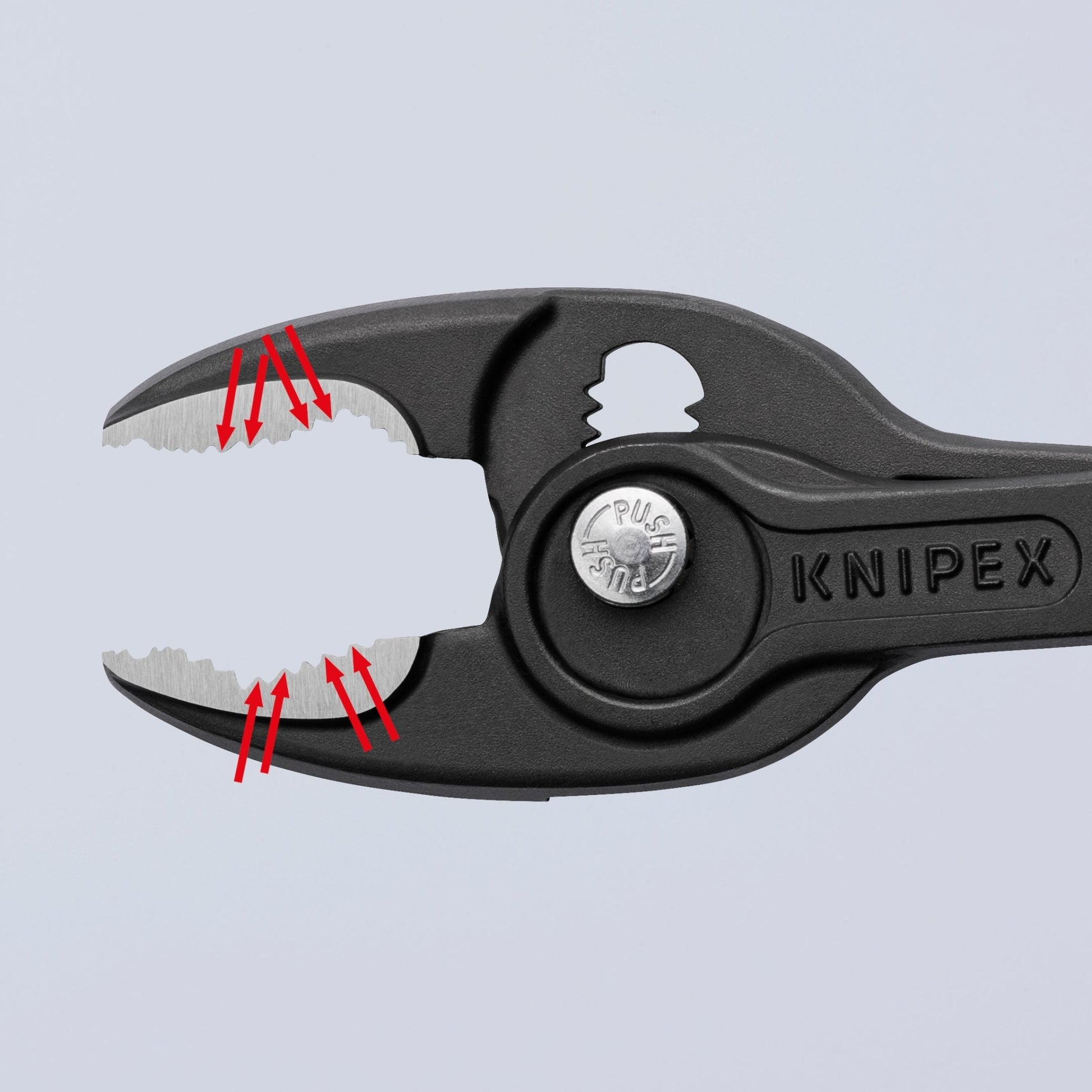 Knipex 82 01 200 - Alicate agarre frontal ajustable Knipex TwinGrip 200 mm. con mangos PVC - Ferrotecnia