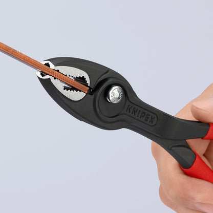 Knipex 82 01 200 - Alicate agarre frontal ajustable Knipex TwinGrip 200 mm. con mangos PVC - Ferrotecnia