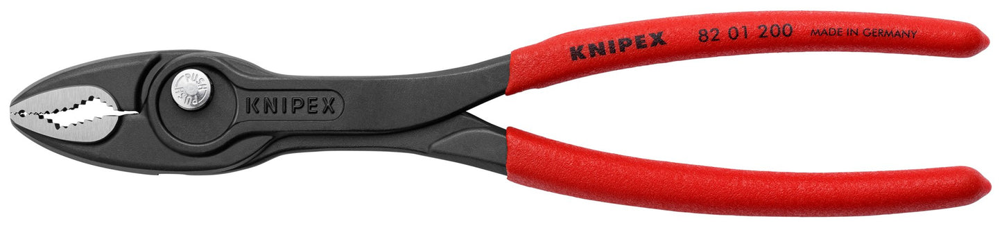 Knipex 82 01 200 - Alicate agarre frontal ajustable Knipex TwinGrip 200 mm. con mangos PVC - Ferrotecnia