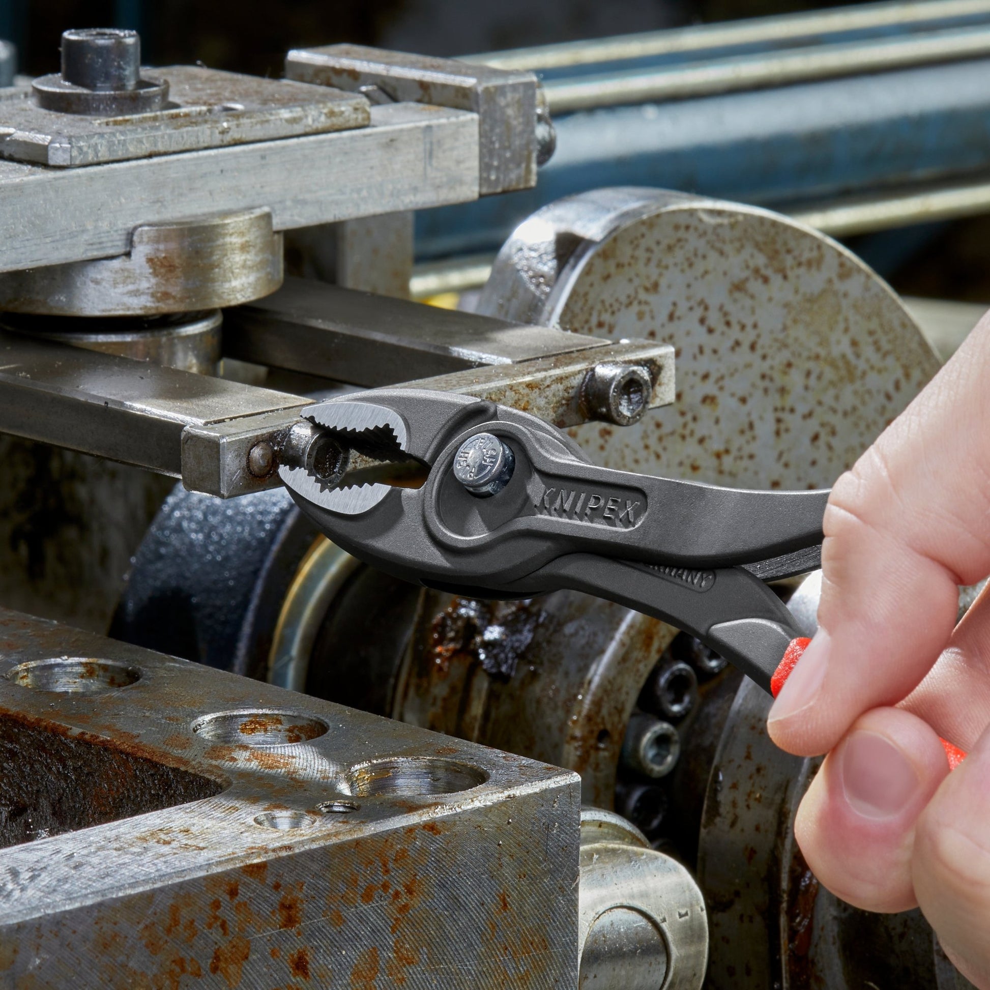 Knipex 82 01 200 - Alicate agarre frontal ajustable Knipex TwinGrip 200 mm. con mangos PVC - Ferrotecnia