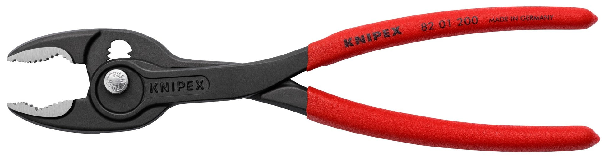 Knipex 82 01 200 - Alicate agarre frontal ajustable Knipex TwinGrip 200 mm. con mangos PVC - Ferrotecnia