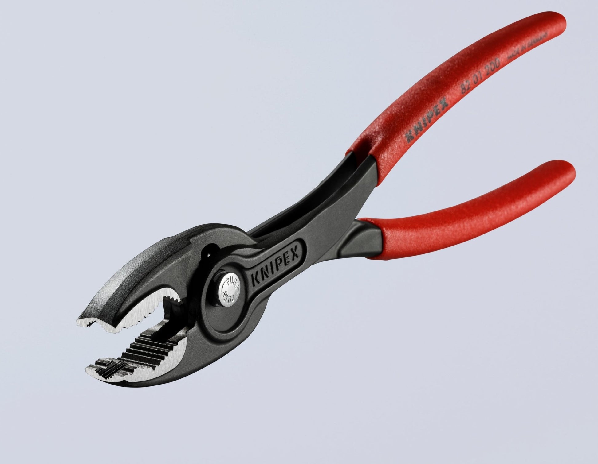 Knipex 82 01 200 - Alicate agarre frontal ajustable Knipex TwinGrip 200 mm. con mangos PVC - Ferrotecnia