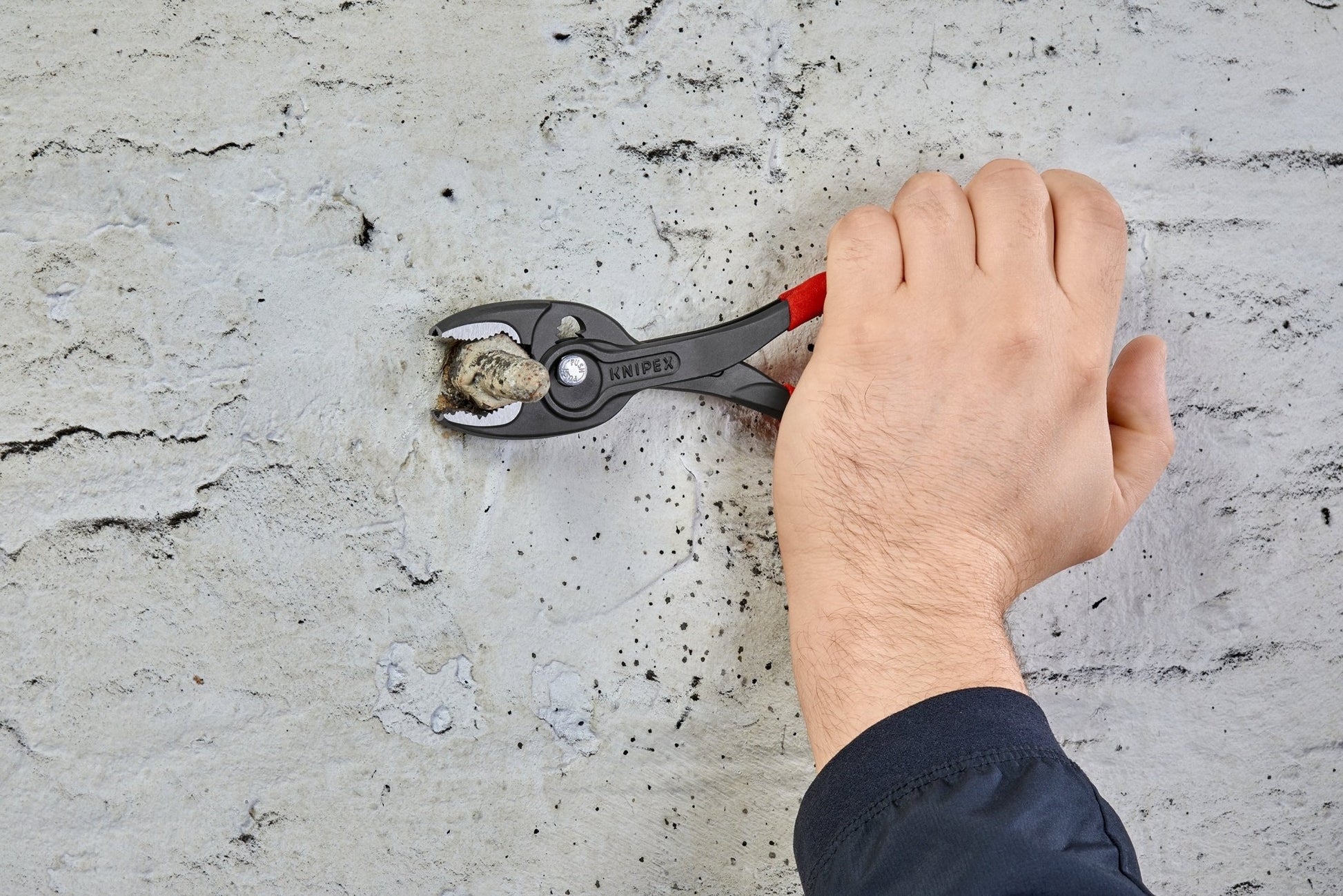 Knipex 82 01 200 - Alicate agarre frontal ajustable Knipex TwinGrip 200 mm. con mangos PVC - Ferrotecnia