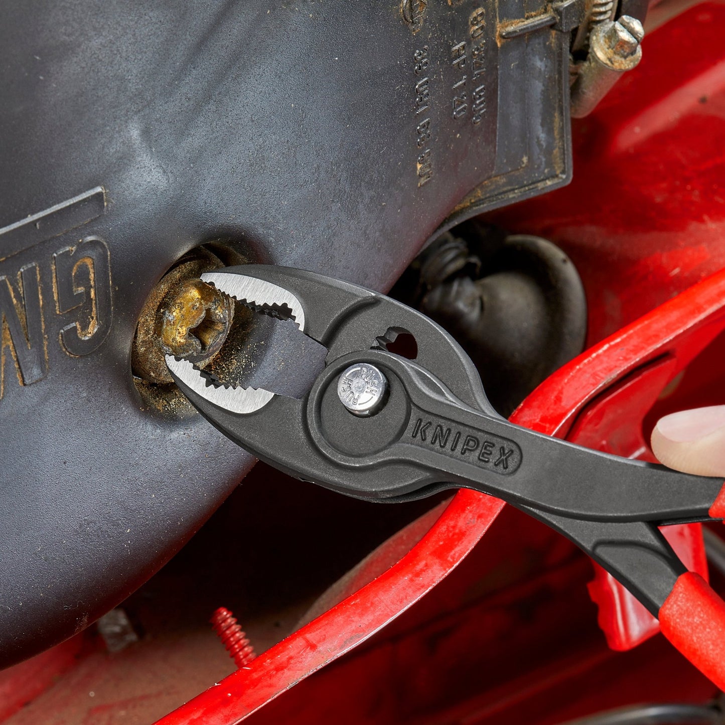 Knipex 82 01 200 - Alicate agarre frontal ajustable Knipex TwinGrip 200 mm. con mangos PVC - Ferrotecnia