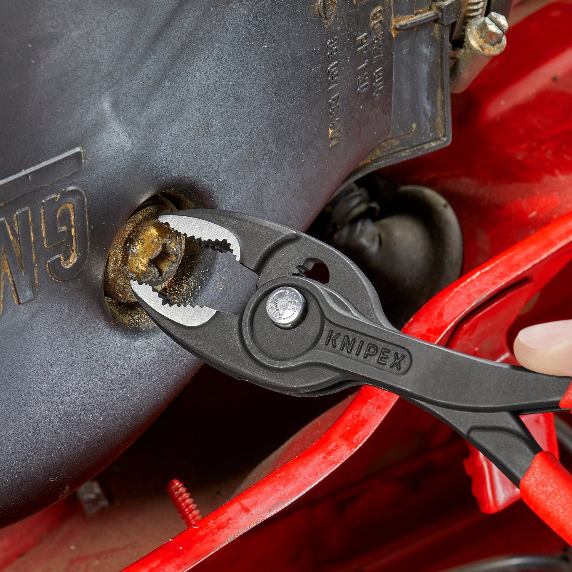 Knipex 82 01 200 - Alicate agarre frontal ajustable Knipex TwinGrip 200 mm. con mangos PVC - Ferrotecnia