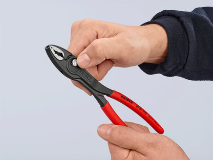 Knipex 82 01 200 - Alicate agarre frontal ajustable Knipex TwinGrip 200 mm. con mangos PVC - Ferrotecnia