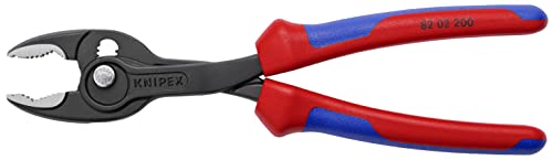 Knipex 82 02 200 - Alicate agarre frontal ajustable Knipex TwinGrip 200 mm. con mangos bicomponentes - Ferrotecnia