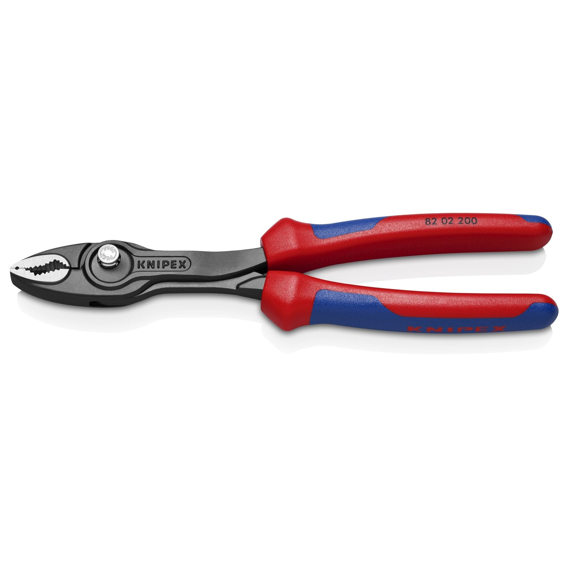 Knipex 82 02 200 - Alicate agarre frontal ajustable Knipex TwinGrip 200 mm. con mangos bicomponentes - Ferrotecnia