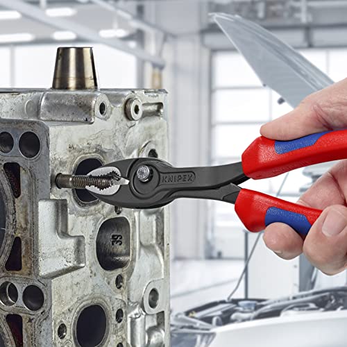 Knipex 82 02 200 - Alicate agarre frontal ajustable Knipex TwinGrip 200 mm. con mangos bicomponentes - Ferrotecnia