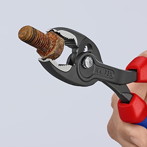Knipex 82 02 200 - Alicate agarre frontal ajustable Knipex TwinGrip 200 mm. con mangos bicomponentes - Ferrotecnia