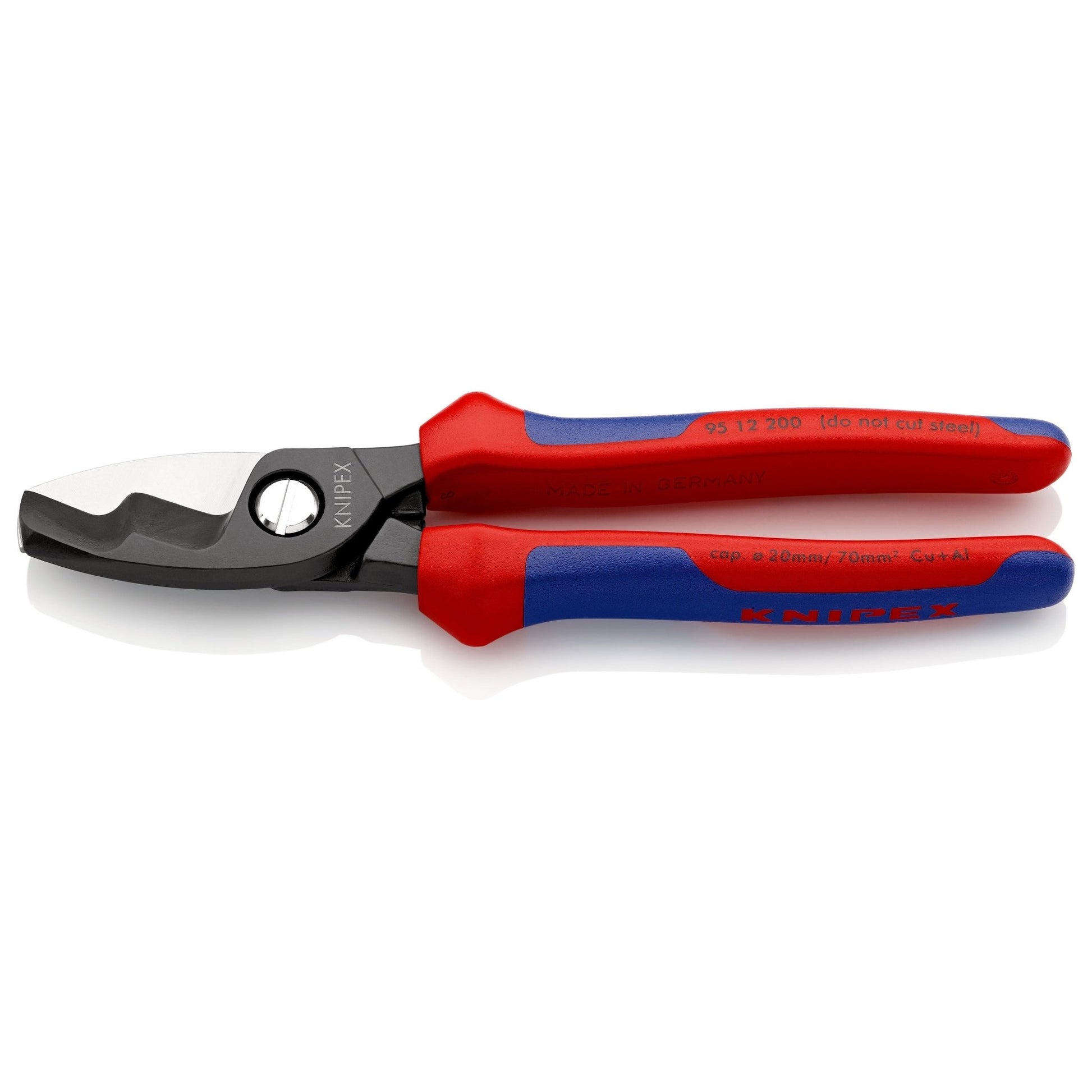Knipex 95 12 200 - Cortacables doble filo 200 mm con mangos bicomponentes - Ferrotecnia