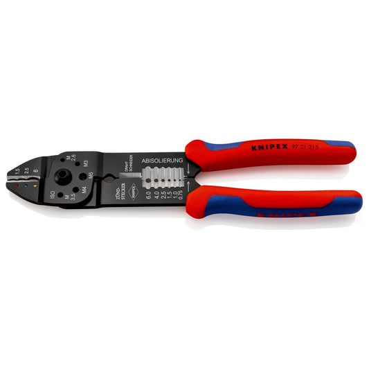 Knipex 97 21 215 - Alicate para entallar terminales 230 mm con mangos bicomponentes - Ferrotecnia