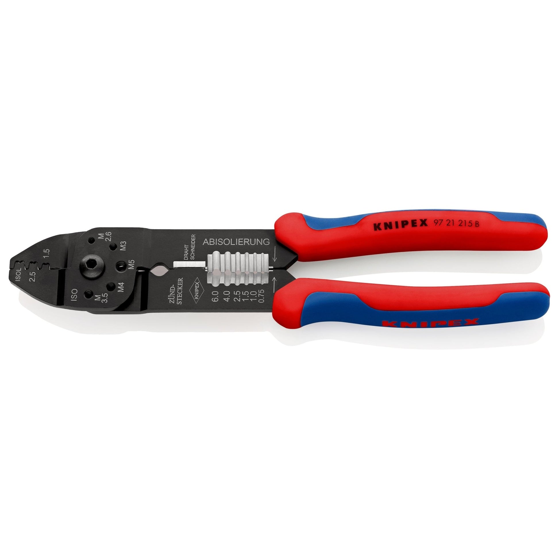 Knipex 97 21 215 B - Alicate para entallar terminales 230 mm con mangos bicomponentes - Ferrotecnia
