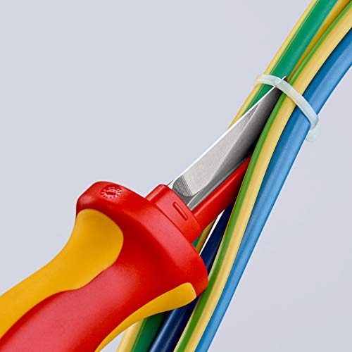 Knipex 98 54 SB - Cuchillo aislado VDE para cable Knipex 190 mm. con lomo protegido (en embalaje autoservicio) - Ferrotecnia