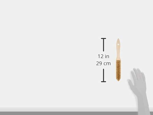 LessMann 107641 - Cepillo de mano con mango de madera LessMann 4H alambre de latón ondulado MES 0,35 - Ferrotecnia