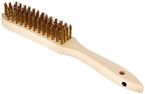 LessMann 107641 - Cepillo de mano con mango de madera LessMann 4H alambre de latón ondulado MES 0,35 - Ferrotecnia