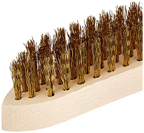 LessMann 107641 - Cepillo de mano con mango de madera LessMann 4H alambre de latón ondulado MES 0,35 - Ferrotecnia