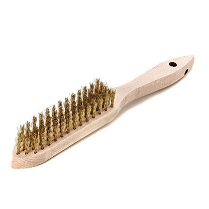 LessMann 107651 - Cepillo de mano con mango de madera LessMann 5H alambre de latón ondulado MES 0,35 - Ferrotecnia