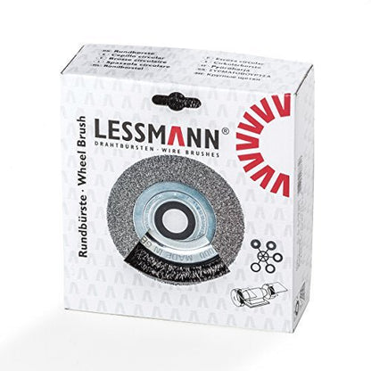 LessMann 344172 - Cepillo circular LessMann 150x22/24 mm. alambre de acero ondulado STA0,35 - Ferrotecnia