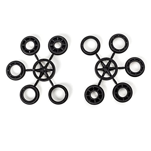 LessMann 365142 - Wheel brushes dia 200 mm width 24 - 27 mm tube 50 mm steel wire STA crimped 0,20 mm adaptors - set 3 - Ferrotecnia