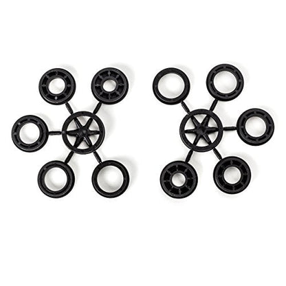 LessMann 365142 - Wheel brushes dia 200 mm width 24 - 27 mm tube 50 mm steel wire STA crimped 0,20 mm adaptors - set 3 - Ferrotecnia