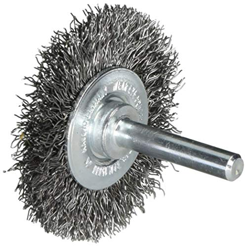 LessMann 410123 - Cepillo circular con espiga LessMann DIY 50 mm. alambre de acero ondulado STA 0,30 - Ferrotecnia