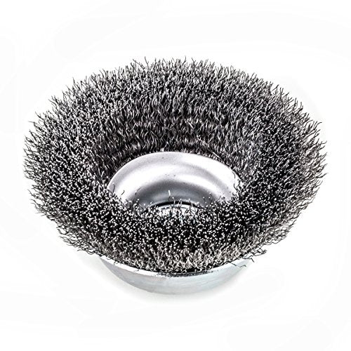 LessMann 423167 - Cepillo taza LessMann 75 mm./M14x2,0 mm. alambre de acero ondulado STA 0,35 - Ferrotecnia