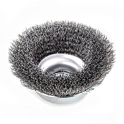 LessMann 423167 - Cepillo taza LessMann 75 mm./M14x2,0 mm. alambre de acero ondulado STA 0,35 - Ferrotecnia