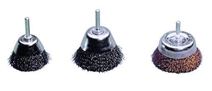 LessMann 430125 - Cepillo taza con espiga LessMann DIY 50 mm. alambre de acero inoxidable ondulado ROF 0,30 - Ferrotecnia