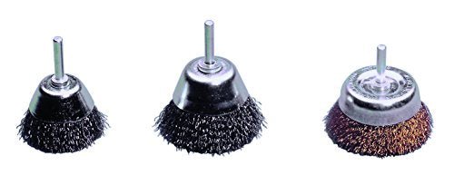 LessMann 430125 - Cepillo taza con espiga LessMann DIY 50 mm. alambre de acero inoxidable ondulado ROF 0,30 - Ferrotecnia