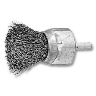 LessMann 453751 - Brocha con espiga LessMann 23x25x68 mm. alambre de acero latonado ondulado STM 0,25 - Ferrotecnia