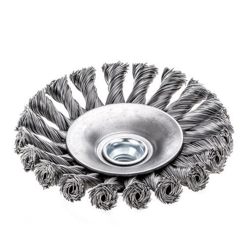 LessMann 471257 - Cepillo cónico LessMann 100x12 mm./M14x2,0 mm. alambre de acero trenzado STH 0,30 - Ferrotecnia