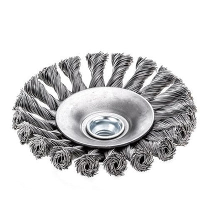 LessMann 471257 - Cepillo cónico LessMann 100x12 mm./M14x2,0 mm. alambre de acero trenzado STH 0,30 - Ferrotecnia