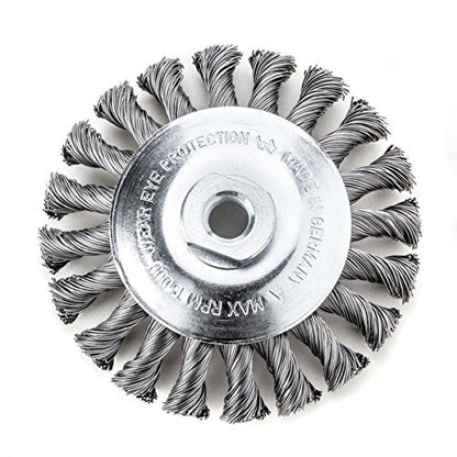 LessMann 471257 - Cepillo cónico LessMann 100x12 mm./M14x2,0 mm. alambre de acero trenzado STH 0,30 - Ferrotecnia