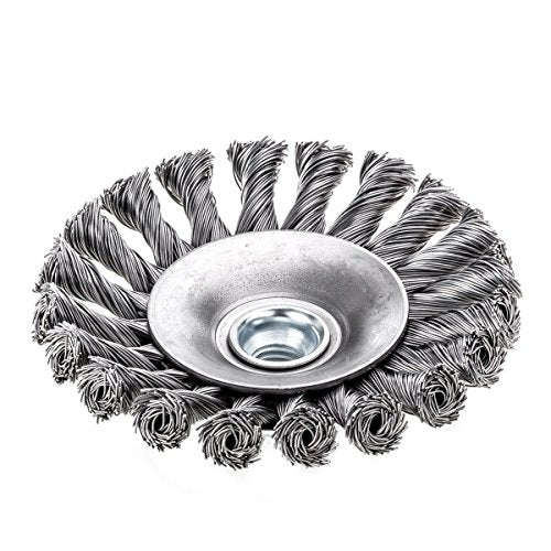 LessMann 471257 - Cepillo cónico LessMann 100x12 mm./M14x2,0 mm. alambre de acero trenzado STH 0,30 - Ferrotecnia