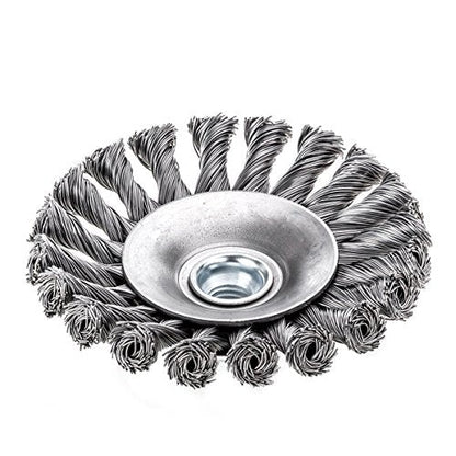 LessMann 471257 - Cepillo cónico LessMann 100x12 mm./M14x2,0 mm. alambre de acero trenzado STH 0,30 - Ferrotecnia