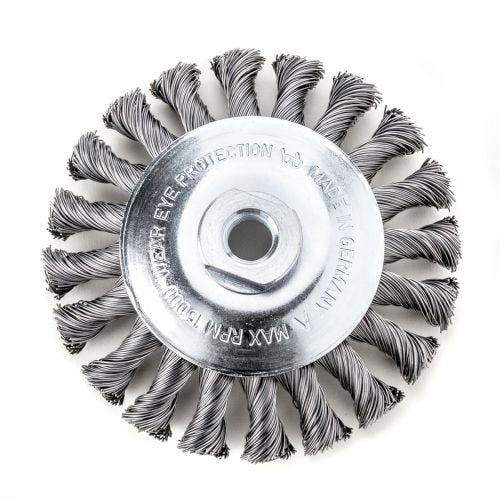 LessMann 471257 - Cepillo cónico LessMann 100x12 mm./M14x2,0 mm. alambre de acero trenzado STH 0,30 - Ferrotecnia