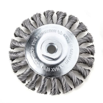 LessMann 471257 - Cepillo cónico LessMann 100x12 mm./M14x2,0 mm. alambre de acero trenzado STH 0,30 - Ferrotecnia