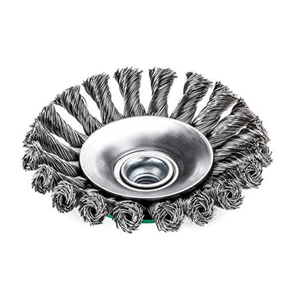 LessMann 471757 - Cepillo cónico LessMann 100x12 mm./M14x2,0 mm. alambre de acero inoxidable trenzado ROH 0,30 - Ferrotecnia