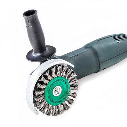 LessMann 472817 - Cepillo circular LessMann 115x14 mm./M14x2,0 mm. alambre de acero inoxidable trenzado, 20 mechones, ROH 0,50 - Ferrotecnia