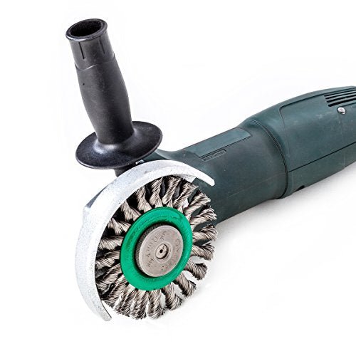 LessMann 473811 - Cepillo circular LessMann 125x14 mm./22,2 mm. alambre de acero inoxidable trenzado, 20 mechones, ROH 0,50 - Ferrotecnia