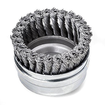 LessMann 486217 - Cepillo taza LessMann 100 mm./M14x2,0 mm. alambre de acero trenzado STH 0,50 - Ferrotecnia