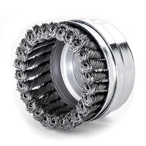 LessMann 486217 - Cepillo taza LessMann 100 mm./M14x2,0 mm. alambre de acero trenzado STH 0,50 - Ferrotecnia