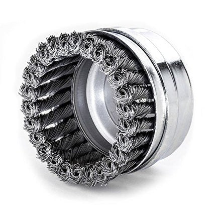 LessMann 486217 - Cepillo taza LessMann 100 mm./M14x2,0 mm. alambre de acero trenzado STH 0,50 - Ferrotecnia