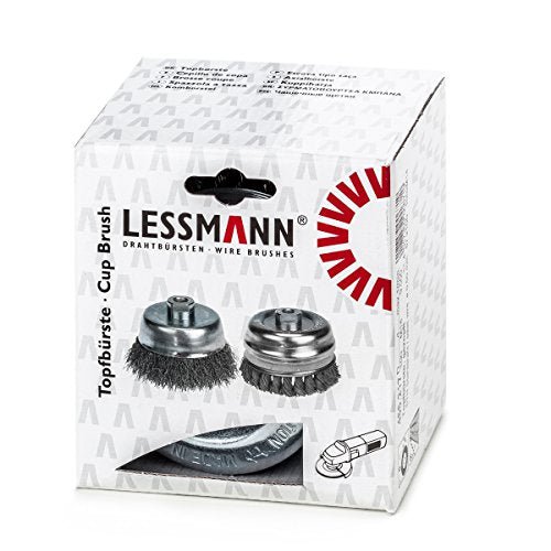 LessMann 486217 - Cepillo taza LessMann 100 mm./M14x2,0 mm. alambre de acero trenzado STH 0,50 - Ferrotecnia