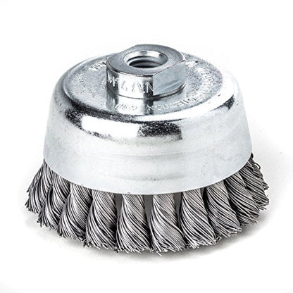 LessMann 486217 - Cepillo taza LessMann 100 mm./M14x2,0 mm. alambre de acero trenzado STH 0,50 - Ferrotecnia