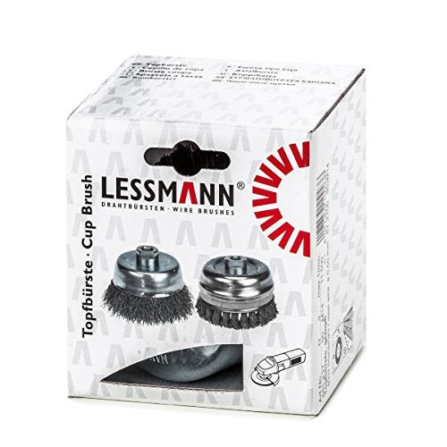 LessMann 486217 - Cepillo taza LessMann 100 mm./M14x2,0 mm. alambre de acero trenzado STH 0,50 - Ferrotecnia